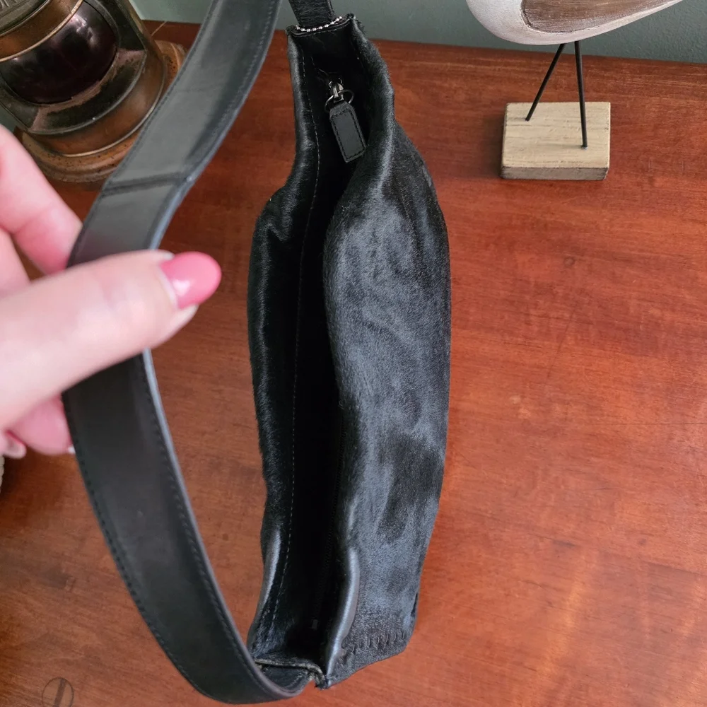 Coach West End 9469 Vintage Black Haircalf Leather Hobo Shoulder Bag